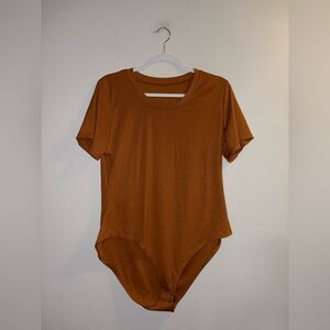 SHEIN | Rust Ribbed Bodysuit